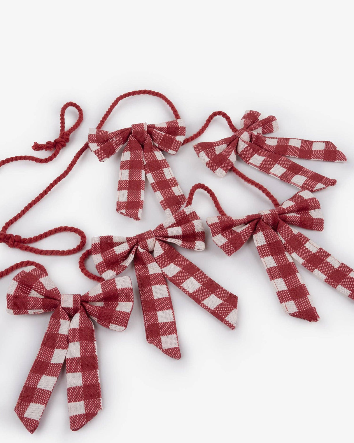 Rustic Red Gingham Bow Garland
