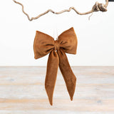 Caramel Velvet Bow, 30cm