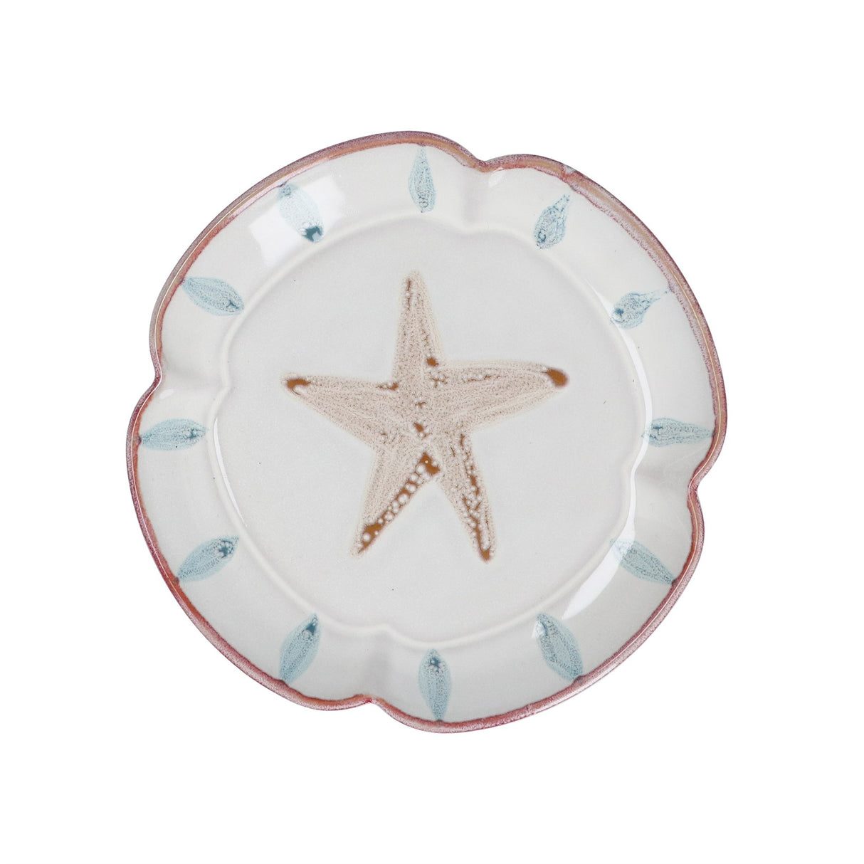 Stoneware Fluted Plate 16cm - Starfish
