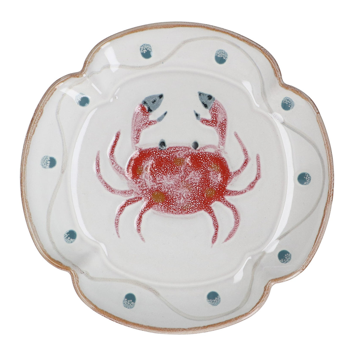 Stoneware Fluted Plate 20cm - Crab