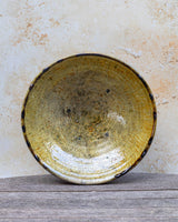 Handmade Moroccan Tamegroute Ochre Ceramic Serving Bowl