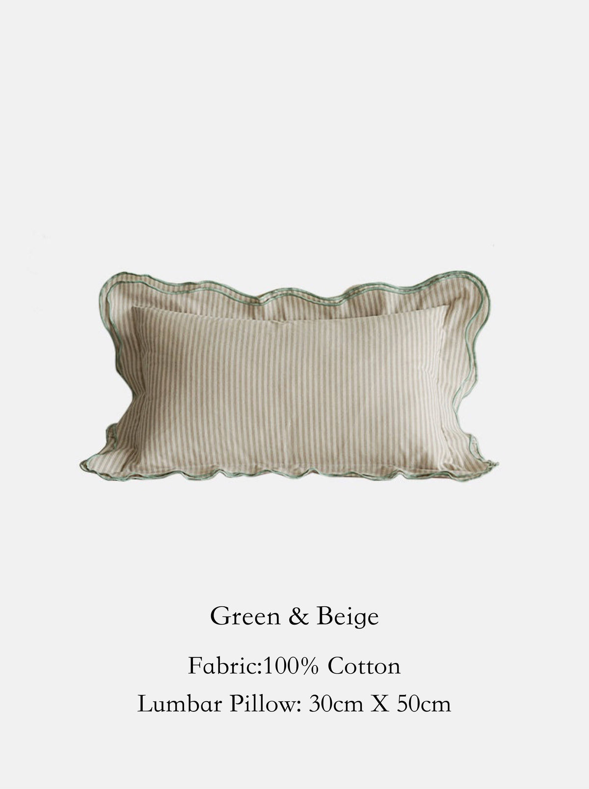 Scalloped Edge Cotton Cushion Covers – 2 Colour & Size