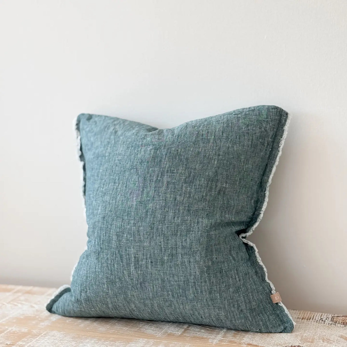Esmee Washed Dark Teal Cushion Cover, 45cm