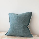 Esmee Washed Dark Teal Cushion Cover, 45cm