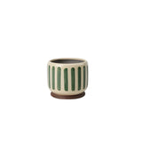 Indoor Pot 16cm Green Stripe