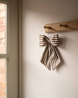Brown Stripe Hanging Bow