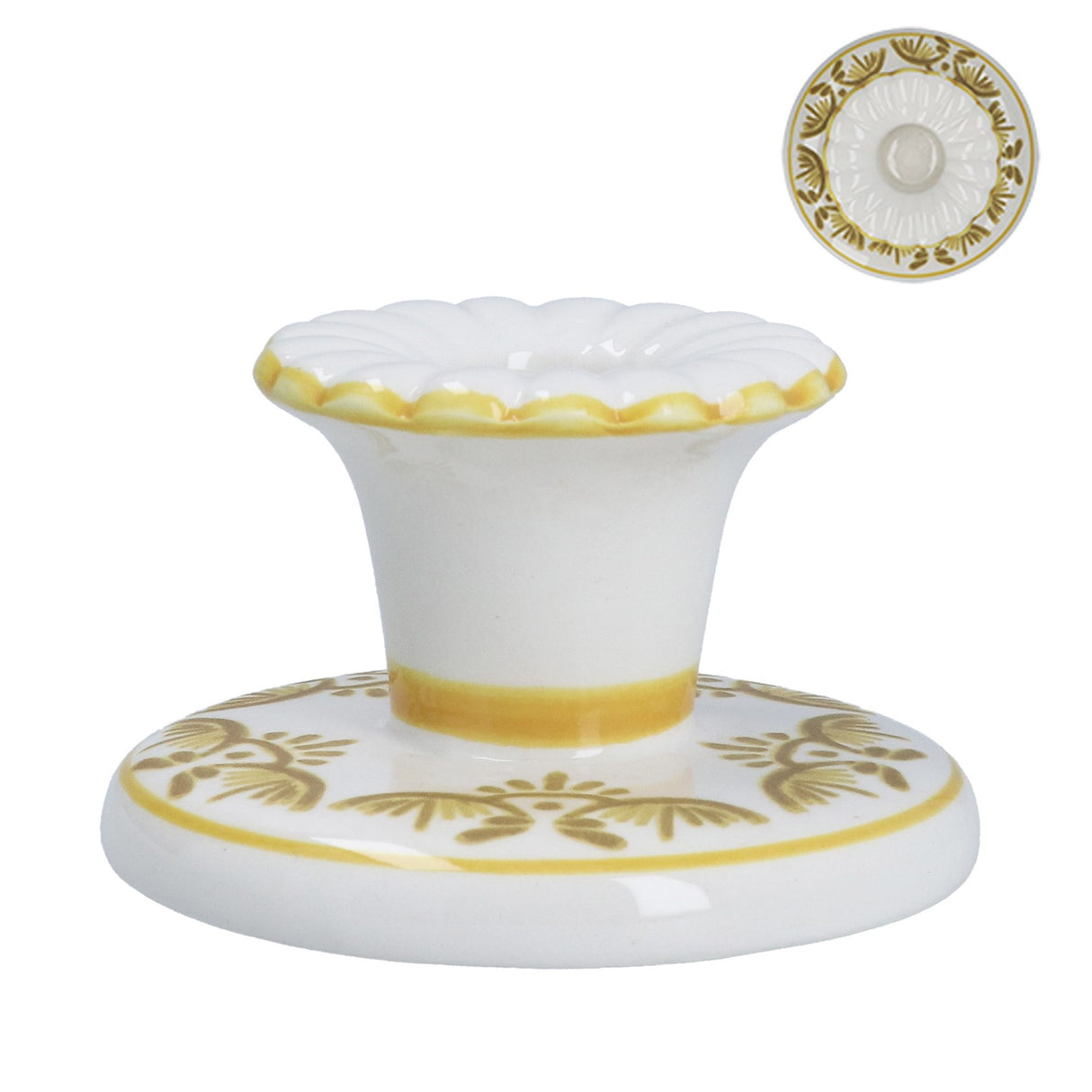 Ceramic Candle Holder 6cm - 2 colours