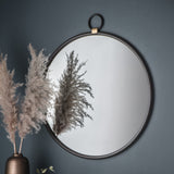 bayswater round iron mirror 70cm