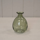 Vintage Green Glass Bud Vase