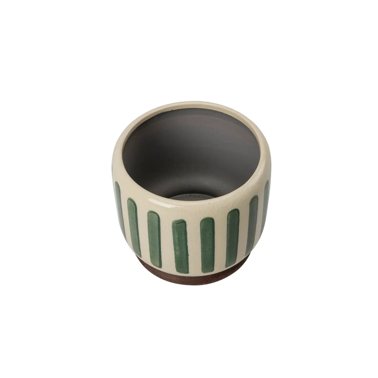 Indoor Pot 18cm Green Stripe