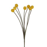 Yellow Billy Bob Floral Spray, 62cm