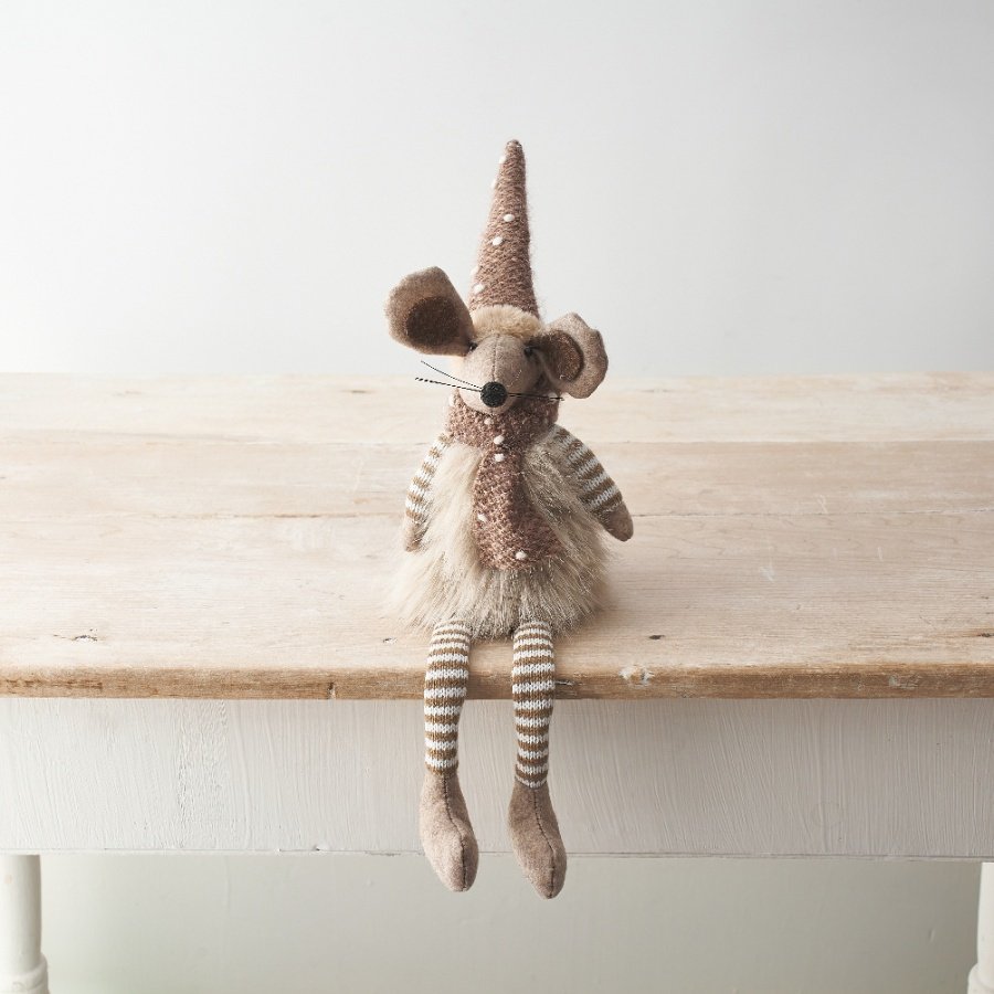 NATURAL SITTING MOUSE, 44CM