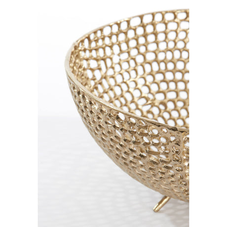Light and Living Murcia Aluminium Antique Gold Decorative Bowl 2 sizes