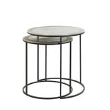 Side table S/2 TALCA raw nickel