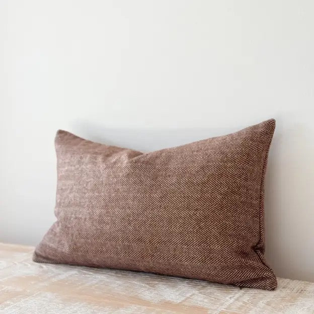 Tia Rust Herringbone Cushion