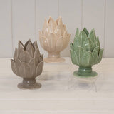 Glazed Artichoke Candle Holder