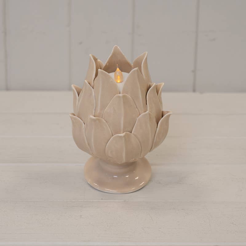 Glazed Artichoke Candle Holder
