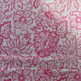 MEADOW SOFT PINK hand block printed tablecloth - 2 sizes