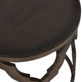 Libra set/2 Dark wood side tables