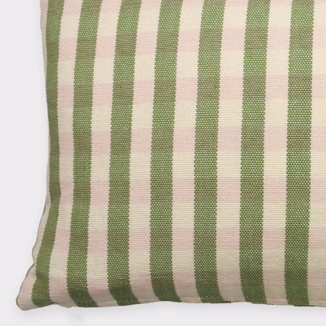 Organic Cotton Woven Cushion - Sage