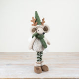 STANDING MOUSE WITH REINDEER ANTLERS, 43CM