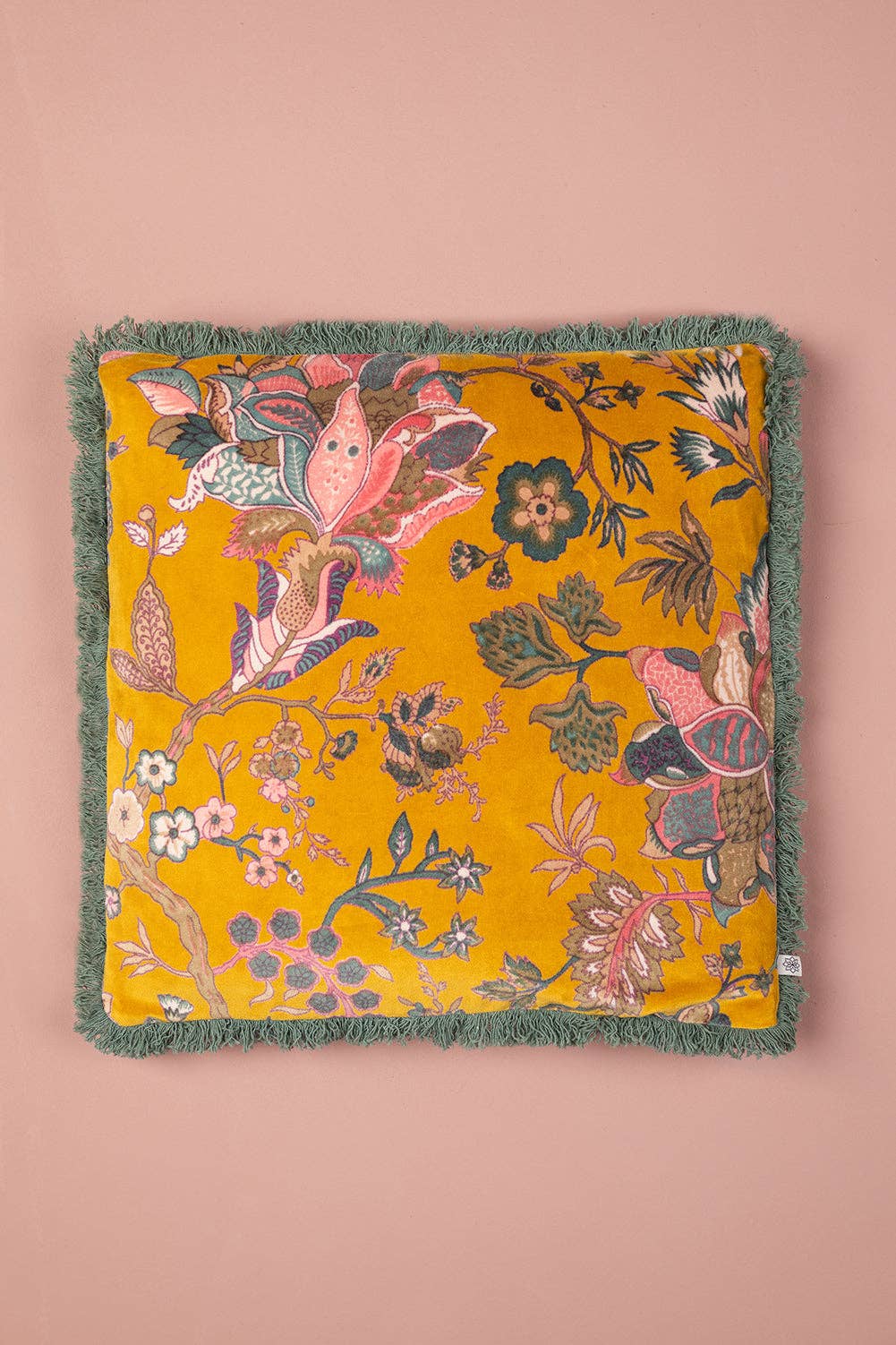 Lichen Floral Velvet Cushion Cover