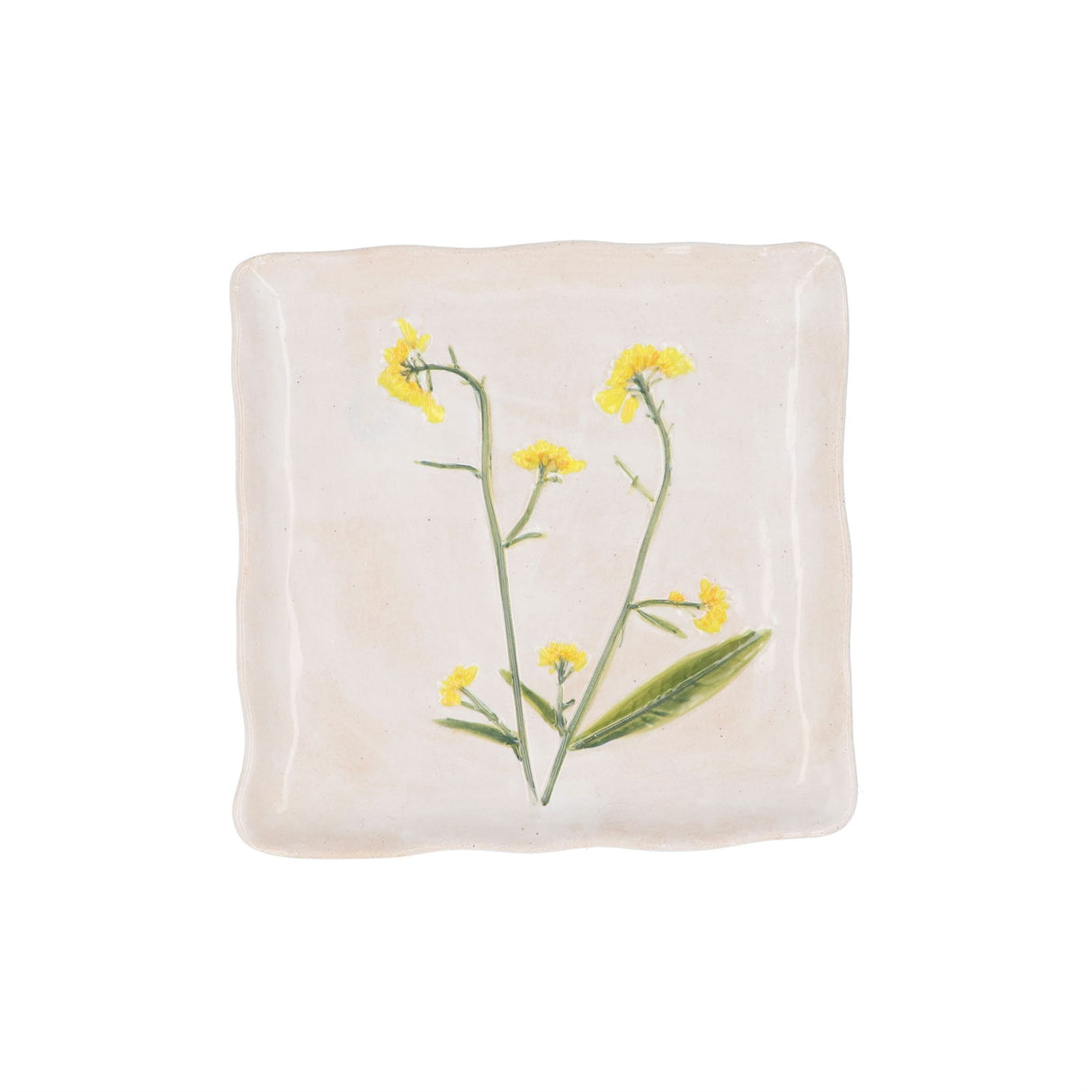 Stoneware Square Side Plate - Meadow