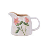 Stoneware Milk Jug 9cm - Meadow Pink flower