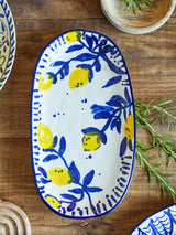 Maxima Large Serving Plate, Blue, Stoneware