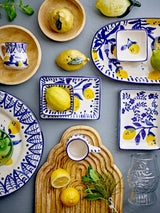 Maxima Large Serving Plate, Blue, Stoneware
