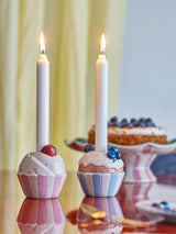 Cupcake Candle Holder, Stoneware, S/2