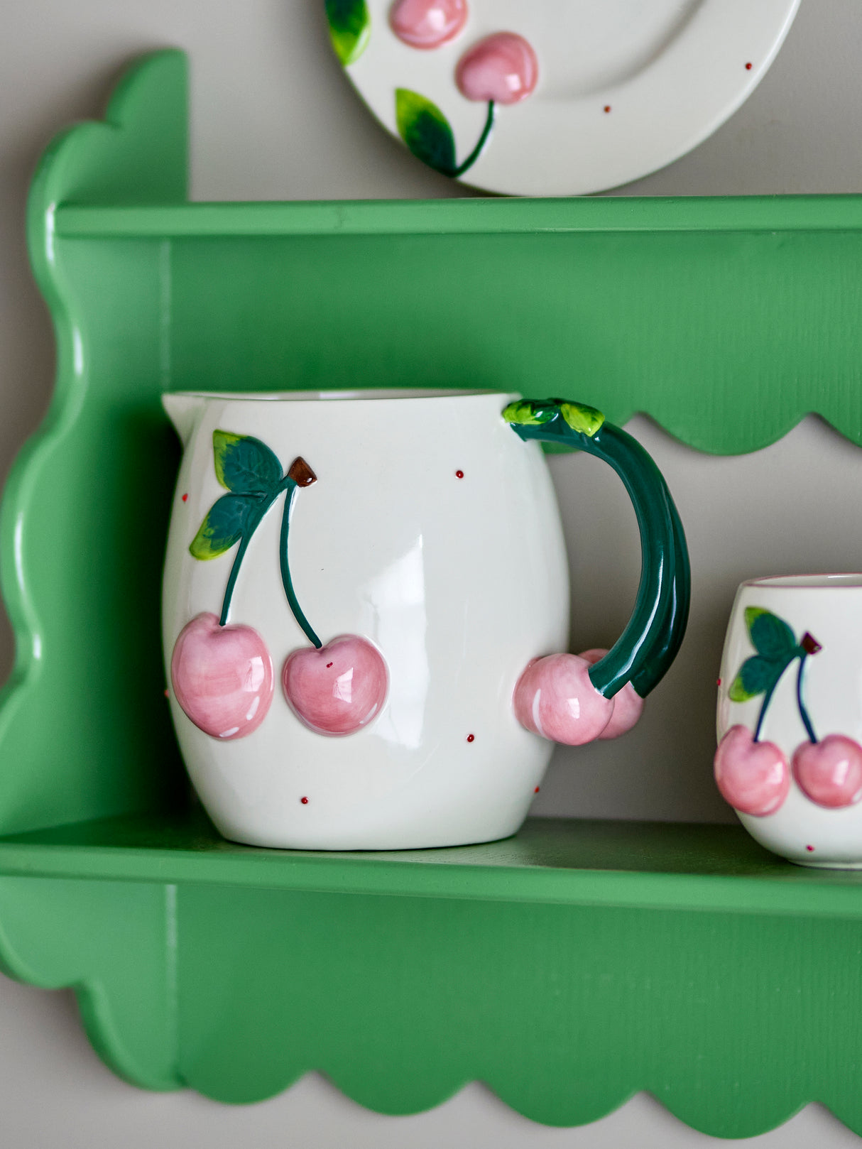 Berrie Jug, Rose, Stoneware