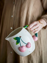 Berrie Jug, Rose, Stoneware