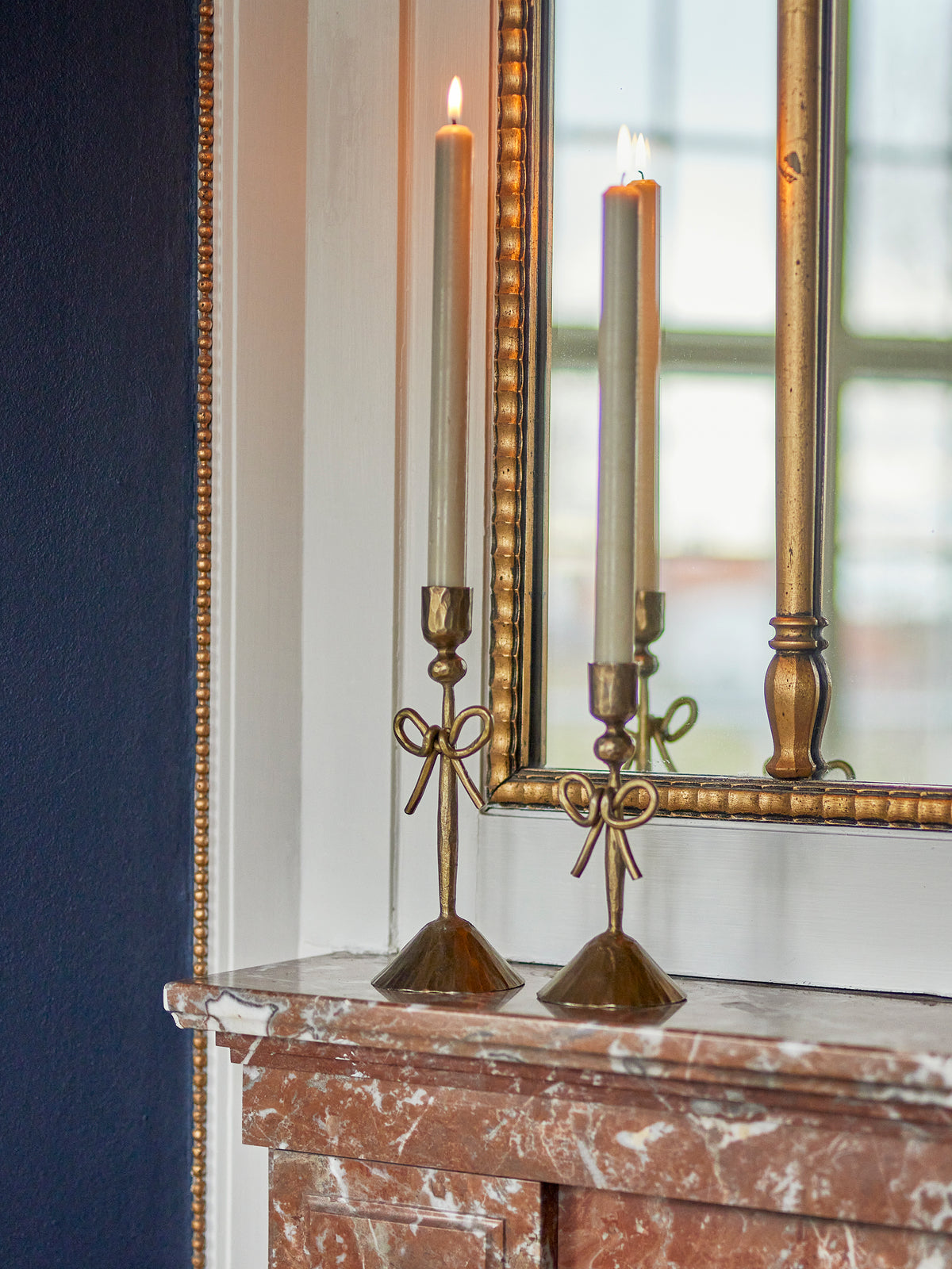 Arc, set/2 Brass Iron candle sticks