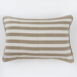 Whitsands Stripe Manzanilla Cushion - Weaver Green