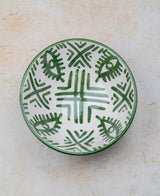 Moroccan Handpainted Ceramic Pedestal Bowl, Berber Eye