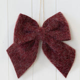 Fabric Hanging Burgendy Bow
