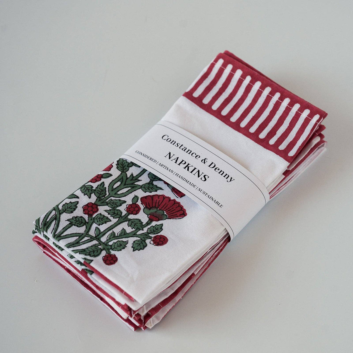 WINTERBERRY set of 4 cotton napkins