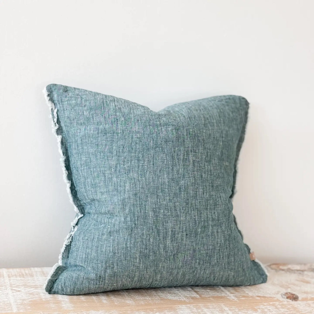 Esmee Washed Dark Teal Cushion Cover, 45cm
