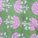 FAN YEABRIDGE GREEN hand block printed tablecloth - 2 sizes