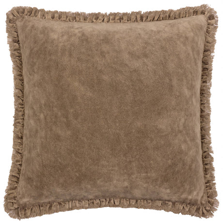 Bertie Cotton Velvet Cushion Chocolate