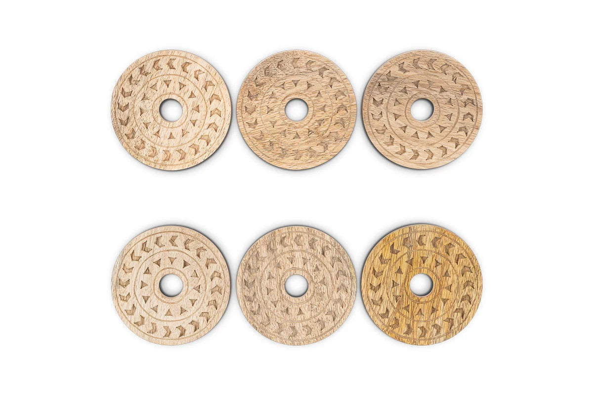 NKUKU - Anali Mango Wood Coasters - Natural