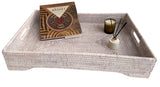 RATTAN LARGE RECTANGLE TRAY WITH LEGS