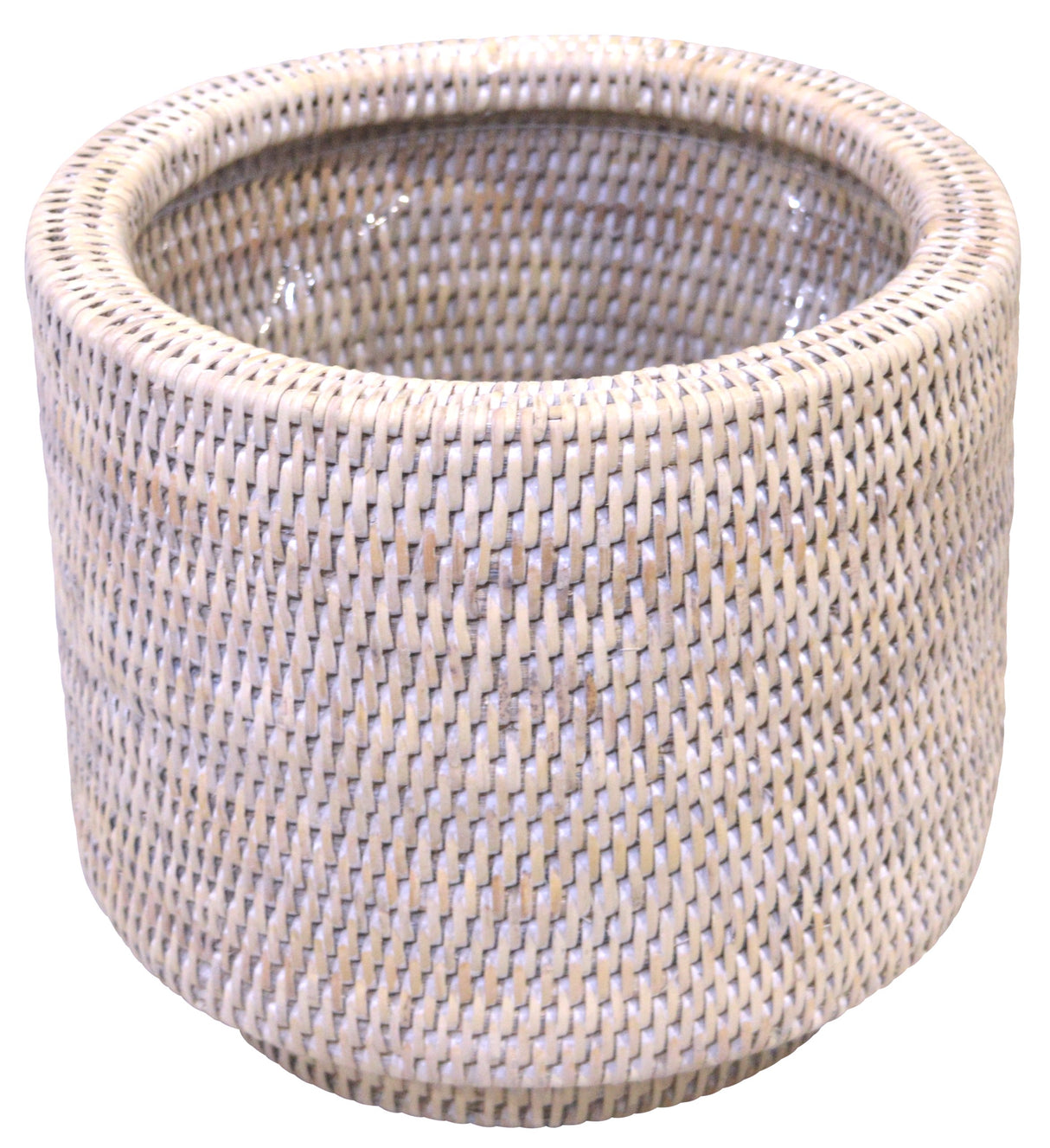 RATTAN ROUND PLANTER WITH PLASTIC LINER