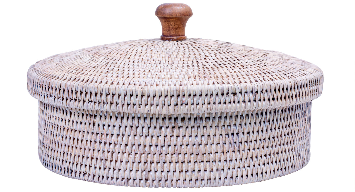 RATTAN ROUND BOX WITH LID