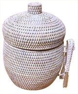 RATTAN BEEHIVE SHAPED ICE BOX