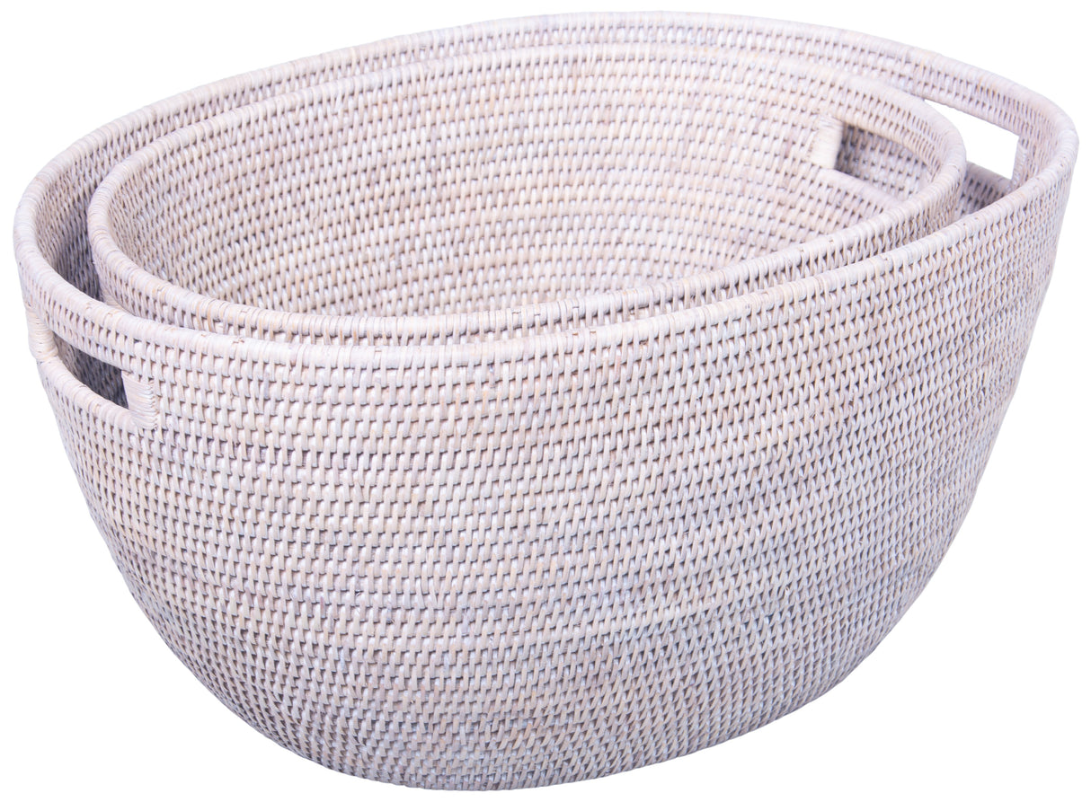 RATTAN TAPERED LAUNDRY BASKETS