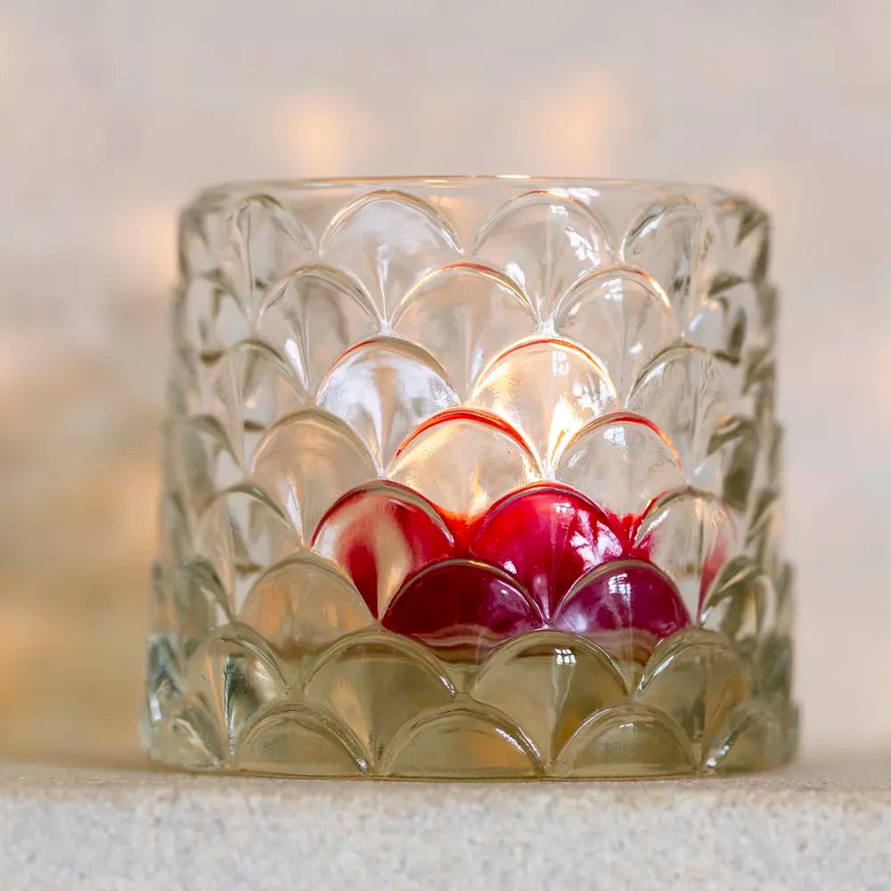 Tea Light Holder Clear 2 Designs