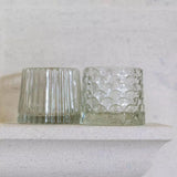 Tea Light Holder Clear 2 Designs