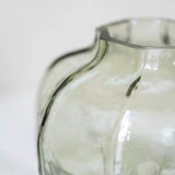 Hammered Glass Vase Green Small